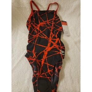 SPEEDO SWIMSUIT Hard Wired One Back Size 28 Speedo RED 601 ONE-PIECE